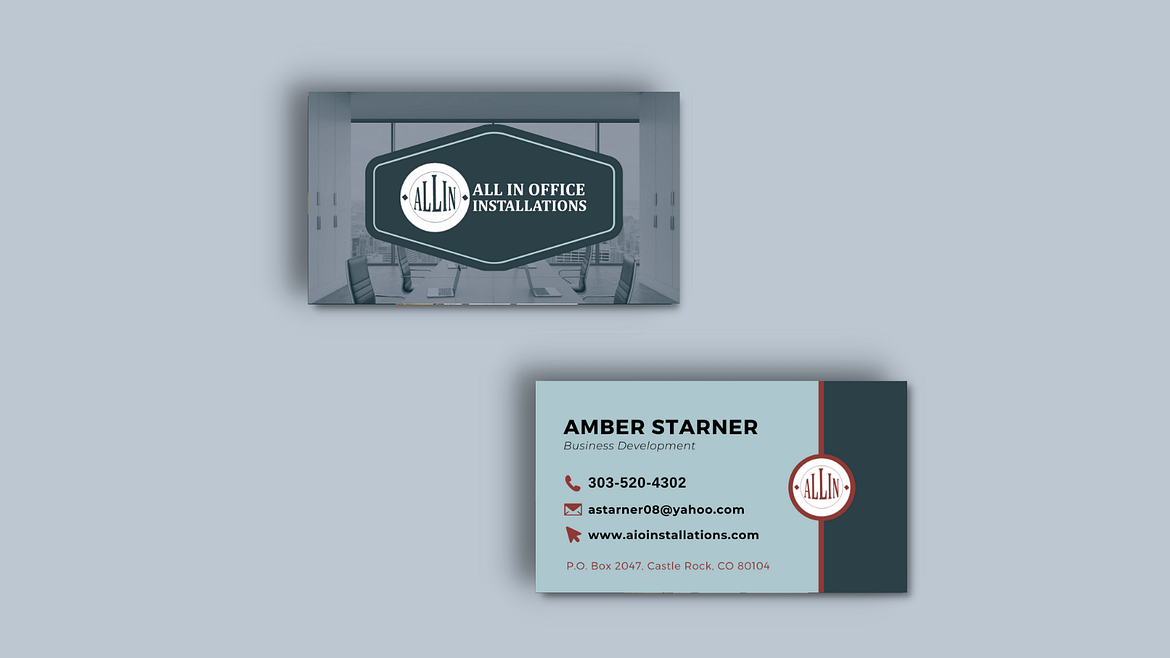 Construction business custom business cards