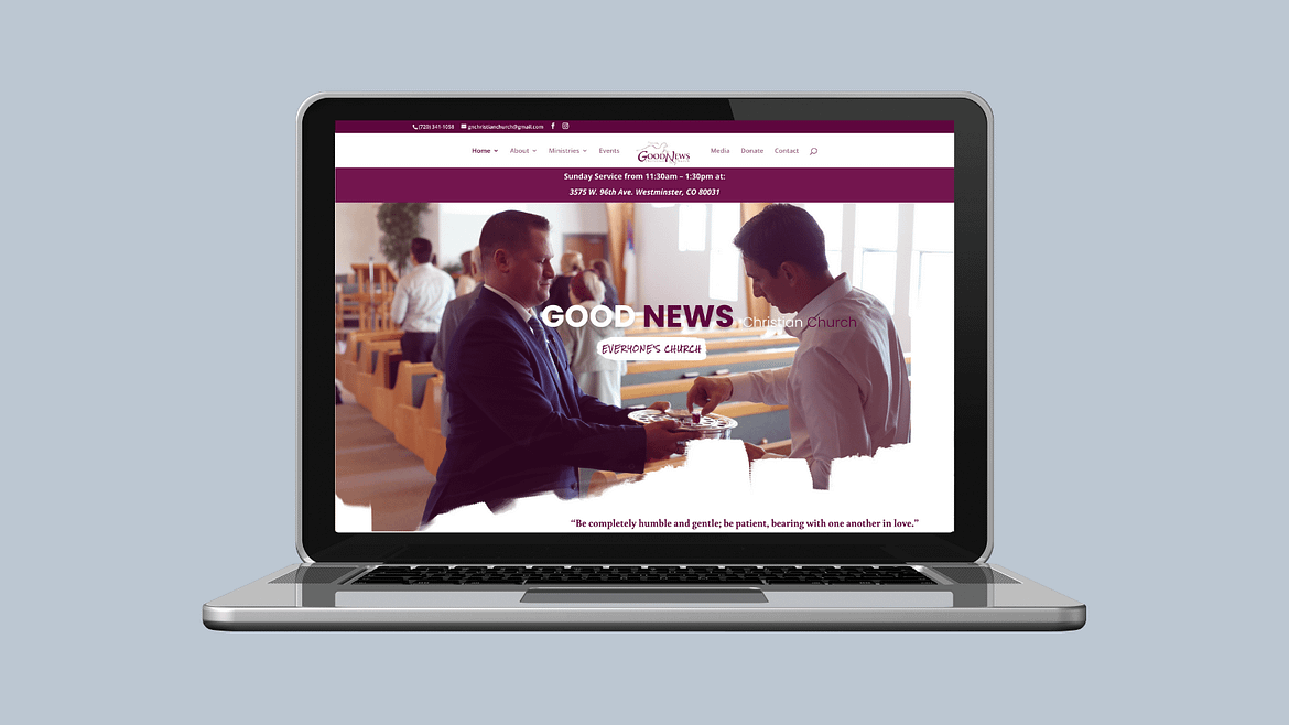 Christian church custom web design